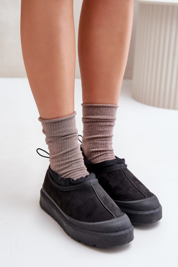 Snehule Dámske s platformou S nízkym zvrškom čierna Izamine