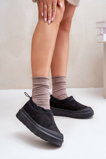 Snehule Dámske s platformou S nízkym zvrškom čierna Izamine 2