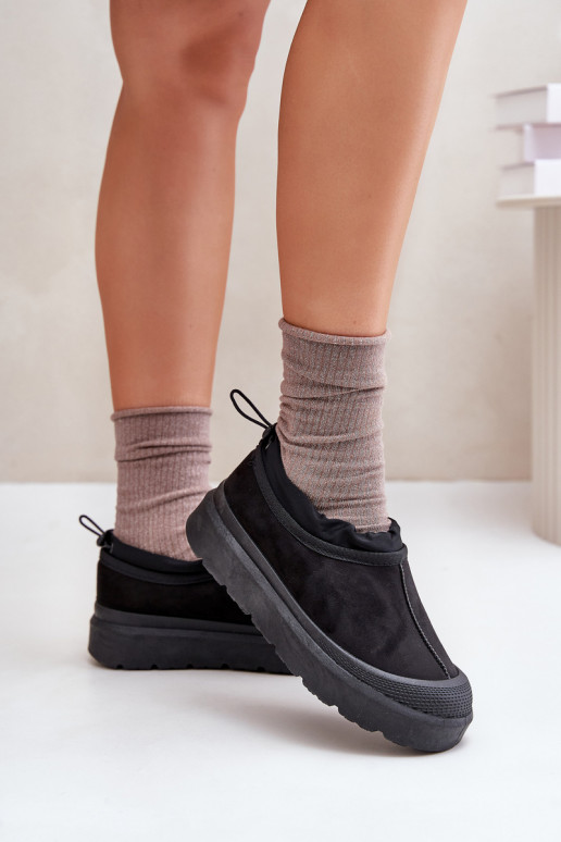 Snehule Dámske s platformou S nízkym zvrškom čierna Izamine