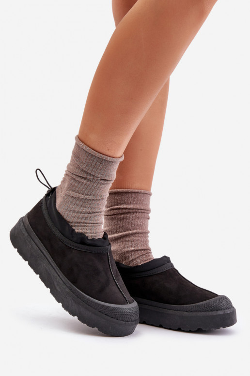 Snehule Dámske s platformou S nízkym zvrškom čierna Izamine