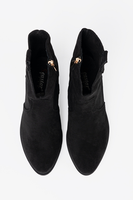 čierna čižmy kovbojské čižmy zo semišu