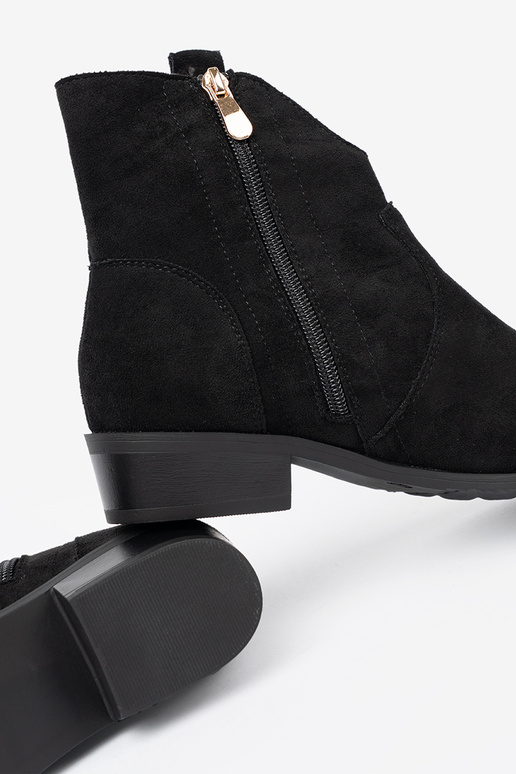 čierna čižmy kovbojské čižmy zo semišu