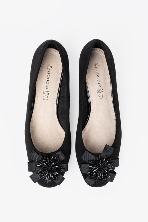 čierna Vysoké opätky z ozdobnym kIniatem