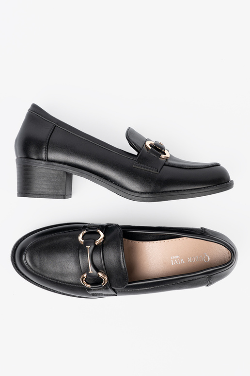 čierna Dámske čižmy z elegancką sprzączką