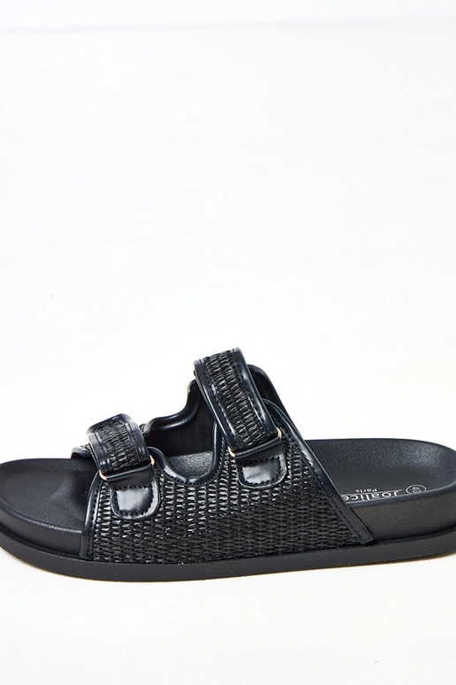 Čierne neremienkové papuče s...