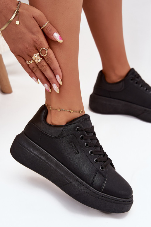 Tenisky model obuvi Dámske s platformou Big Star SS274244 čierna