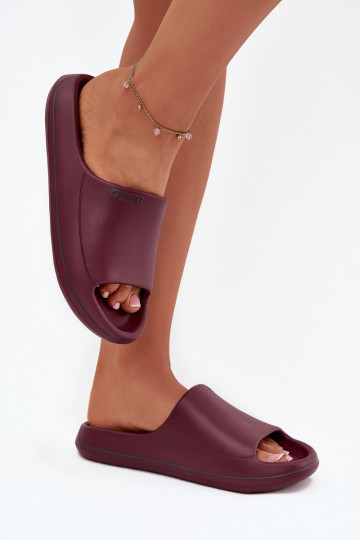 Jednoduché Dámske papuče Big Star SS274422 bordová