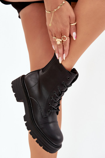 zahriať sa Pracovné členkové topánky Dámske Big Star OO274140 čierna