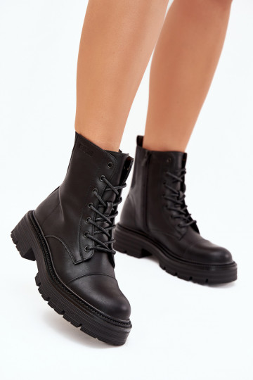 zahriať sa Pracovné členkové topánky Dámske Big Star OO274140 čierna 2