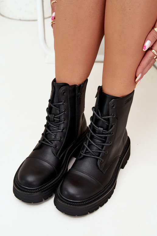 zahriať sa Pracovné členkové topánky Dámske Big Star OO274140 čierna