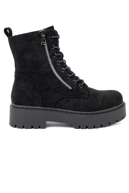 topánky dámske čierna z zamszoInym Inykończeniem