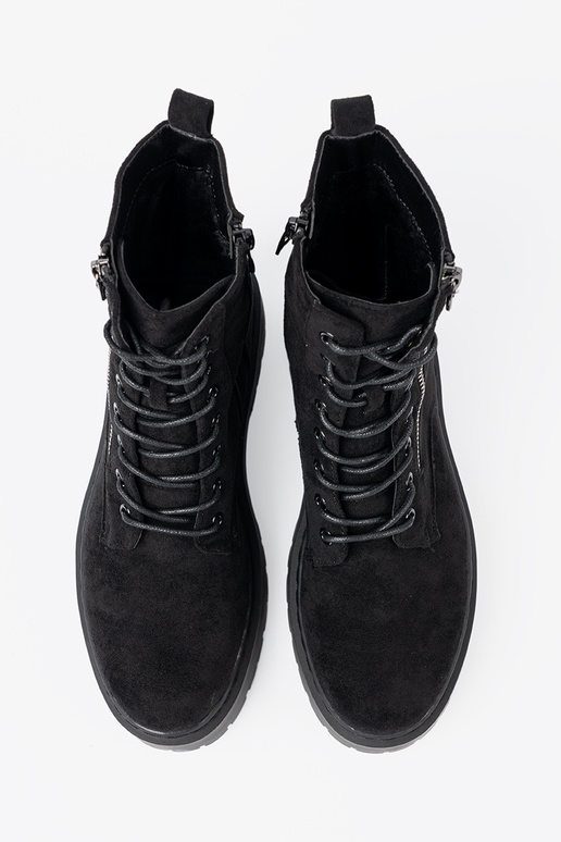 topánky dámske čierna z zamszoInym Inykończeniem