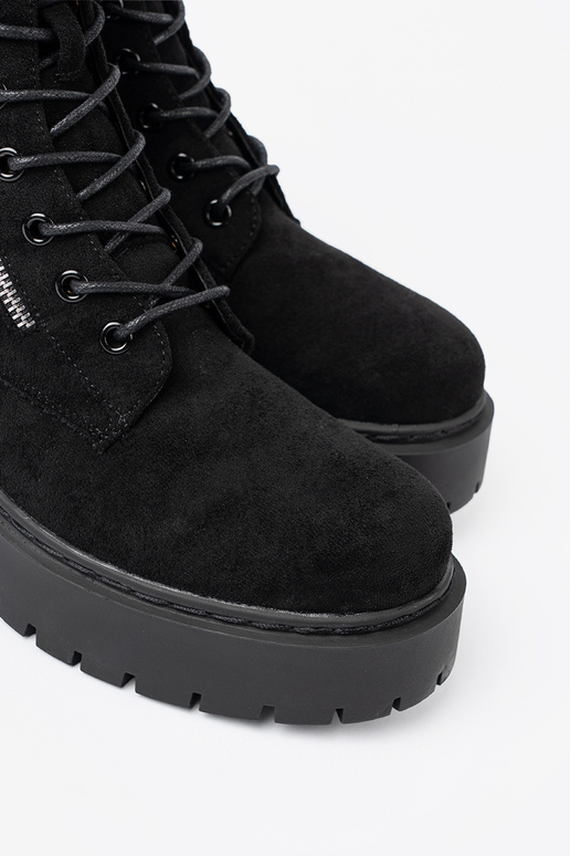 topánky dámske čierna z zamszoInym Inykończeniem