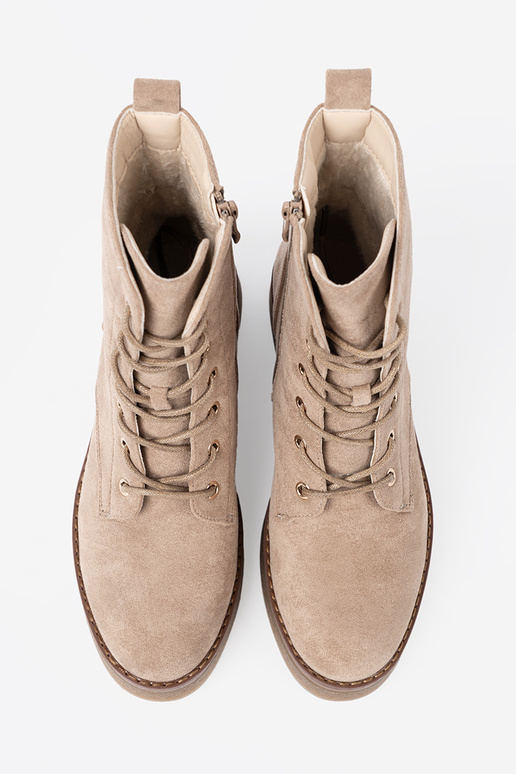 Štýlový béžová topánky z okrągłym noskiem