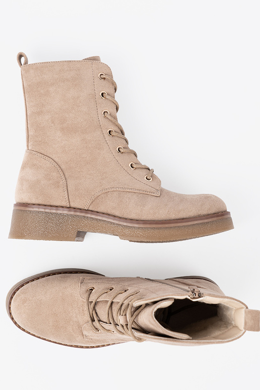 Štýlový béžová topánky z okrągłym noskiem