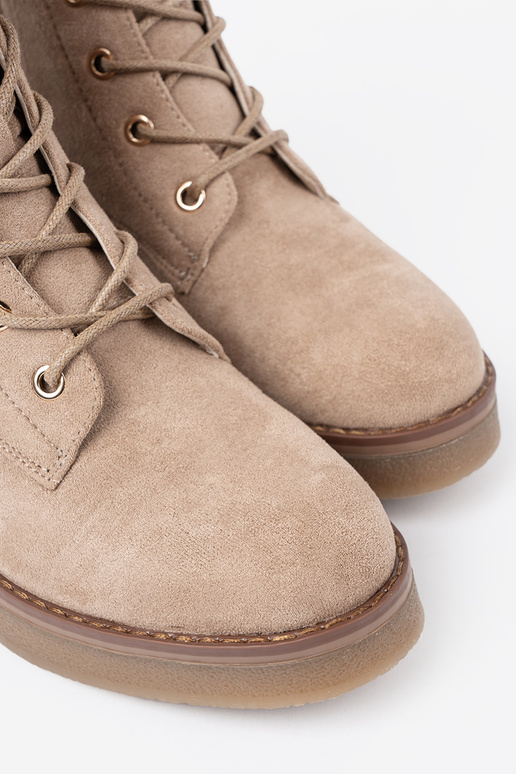 Štýlový béžová topánky z okrągłym noskiem