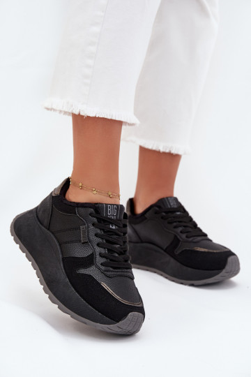 zahriať sa Tenisky model obuvi Dámske s platformou Big Star SS274007 HI-POLY SYSTEM čierna
