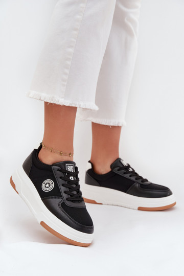 Čierne dámske sneakers štýlu topánky s platformou Big Star RR274573 HI-POLY SYSTEM 2