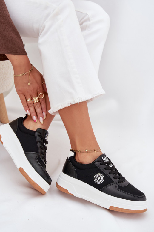 Tenisky model obuvi Dámske s platformou Big Star RR274573 HI-POLY SYSTEM čierna