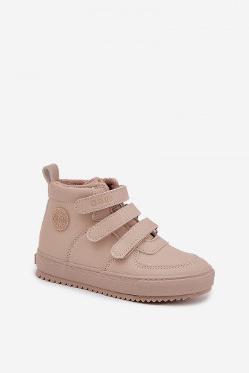 Zateplené detské pieskové sneakers štýlu čižmy so suchými zipsami Big Star SS374072