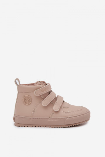 Zateplené detské pieskové sneakers štýlu čižmy so suchými zipsami Big Star SS374072 2