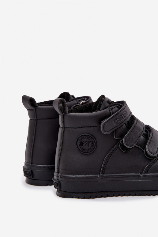 zahriať sa Štýlovýl tenisiek čižiem deti s lepiacimi spojkami Big Star SS374070 čierna zahriať sa Štýlovýl tenisiek čižiem deti s lepiacimi spojkami Big Star SS374070 čierna