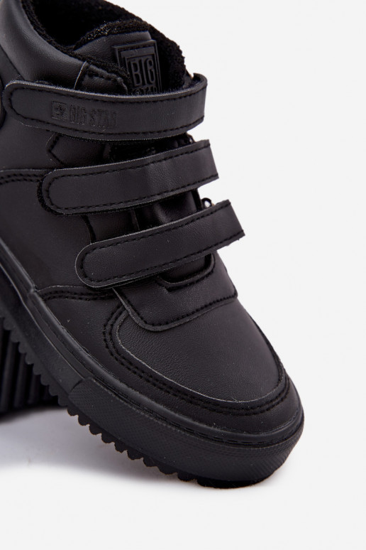 zahriať sa Štýlovýl tenisiek čižiem deti s lepiacimi spojkami Big Star SS374070 čierna zahriať sa Štýlovýl tenisiek čižiem deti s lepiacimi spojkami Big Star SS374070 čierna