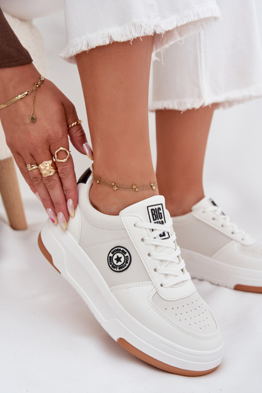 Tenisky model obuvi Dámske s platformou Big Star RR274572 HI-POLY SYSTEM biela farba