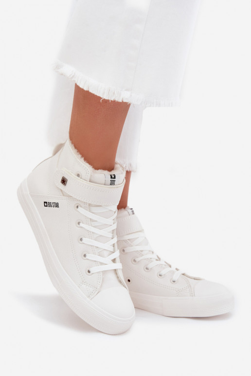 Kožené zahriať sa bežná obuv BIG STAR V274541FIN biela farba
