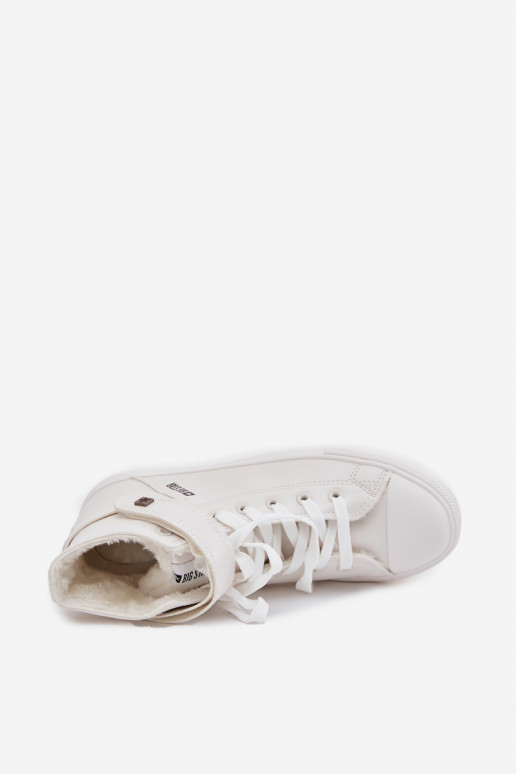 Kožené zahriať sa bežná obuv BIG STAR V274541FIN biela farba