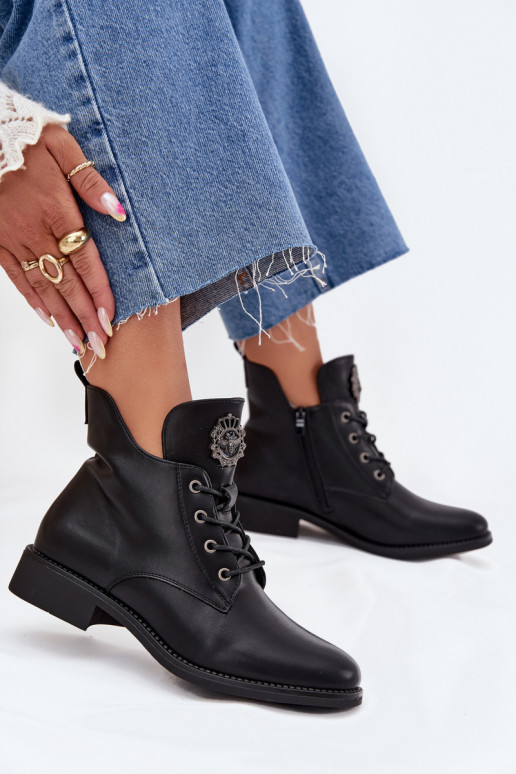 nízke podpätky pre ženy so širokými podpätkami S Ornatem Detalem zahriať sa čierna Cylira nízke podpätky pre ženy so širokými podpätkami S Ornatem Detalem zahriať sa čierna Cylira