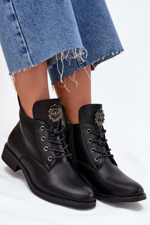 nízke podpätky pre ženy so širokými podpätkami S Ornatem Detalem zahriať sa čierna Cylira nízke podpätky pre ženy so širokými podpätkami S Ornatem Detalem zahriať sa čierna Cylira