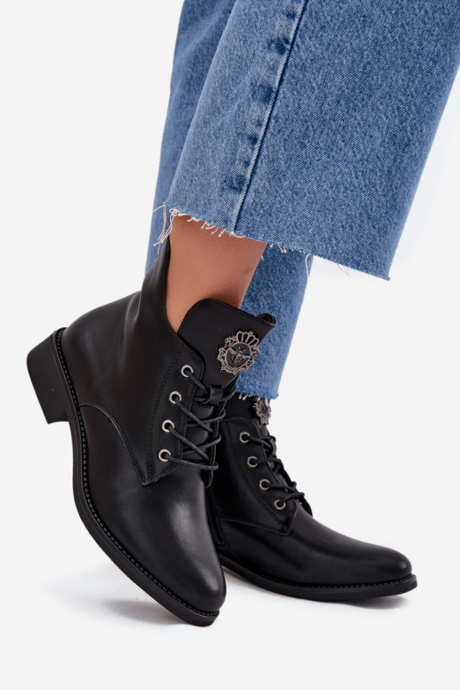 nízke podpätky pre ženy so širokými podpätkami S Ornatem Detalem zahriať sa čierna Cylira nízke podpätky pre ženy so širokými podpätkami S Ornatem Detalem zahriať sa čierna Cylira