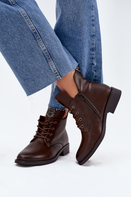 nízke podpätky pre ženy so širokými podpätkami S Ornatem Detalem zahriať sa Hnedá farba Cylira nízke podpätky pre ženy so širokými podpätkami S Ornatem Detalem zahriať sa Hnedá farba Cylira