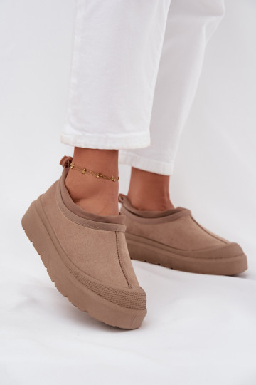 Snehule Dámske s platformou S nízkym zvrškom béžová Izamine 2