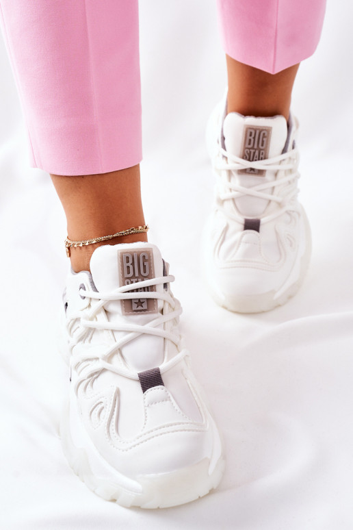 Dámske Športový štýl topánky Memory Foam Big Star II274088 biela farba