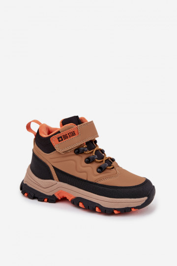 topánky Snehule deti s lepiacimi spojkami Big Star SS374012 Hnedá farba