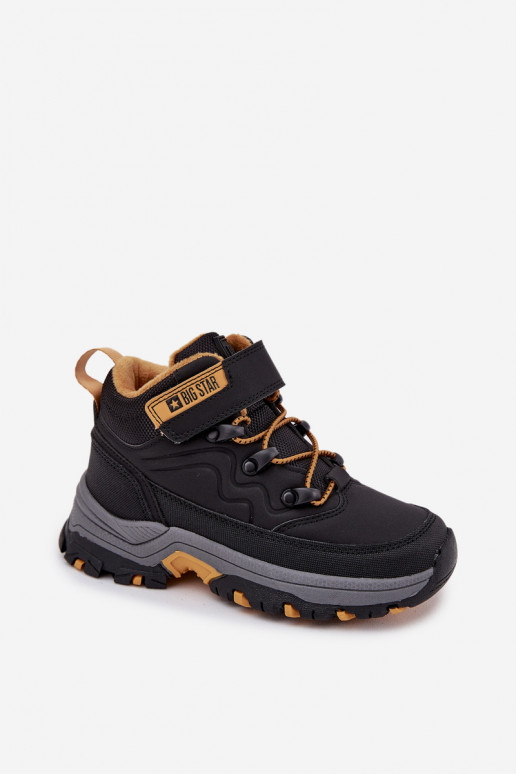 topánky Snehule deti s lepiacimi spojkami Big Star SS374013 čierna