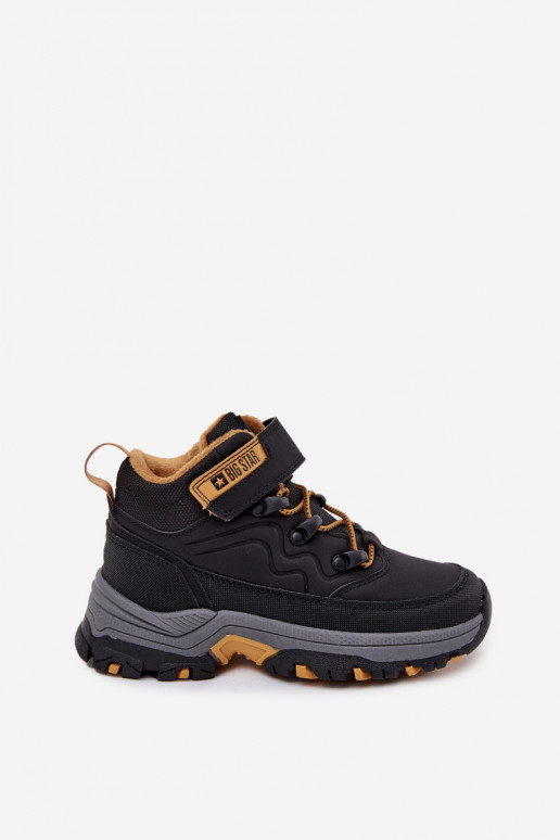 topánky Snehule deti s lepiacimi spojkami Big Star SS374013 čierna