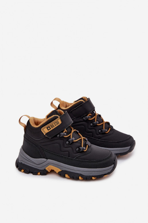 topánky Snehule deti s lepiacimi spojkami Big Star SS374013 čierna