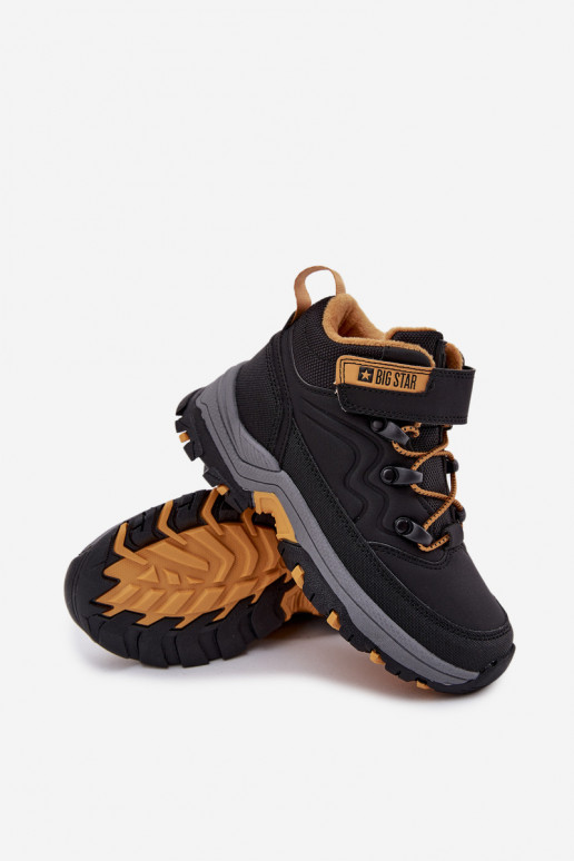 topánky Snehule deti s lepiacimi spojkami Big Star SS374013 čierna