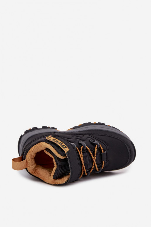 topánky Snehule deti s lepiacimi spojkami Big Star SS374013 čierna