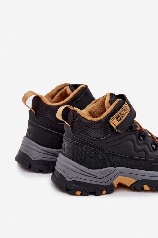 topánky Snehule deti s lepiacimi spojkami Big Star SS374013 čierna