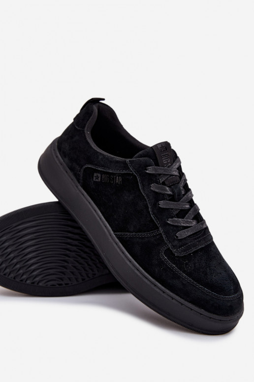 pánske Tenisky model obuvi s platformou zo semišu Big Star OO174012 čierna