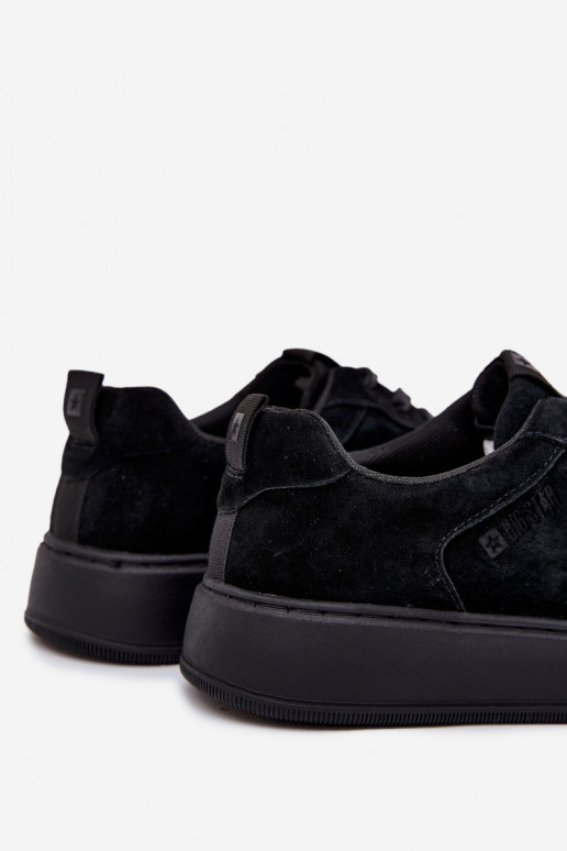 pánske Tenisky model obuvi s platformou zo semišu Big Star OO174012 čierna