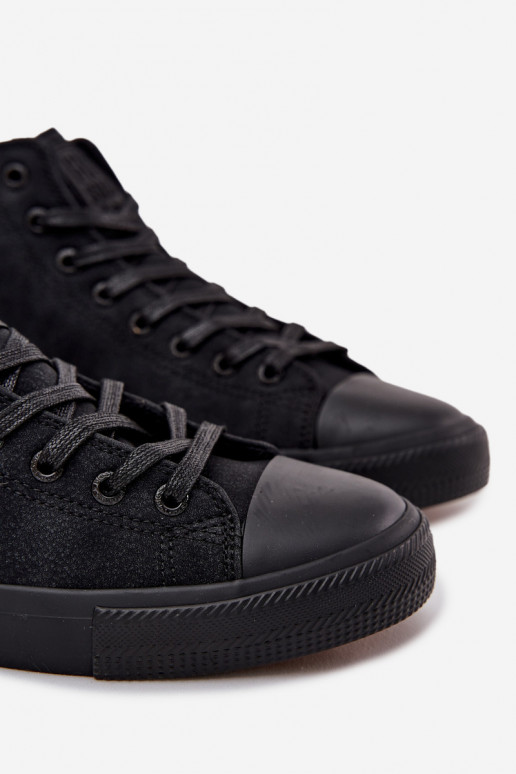 Pánske topánky na voľný čas zahriať sa z eko kože Big Star OO174247 HI-POLY SYSTEM čierna