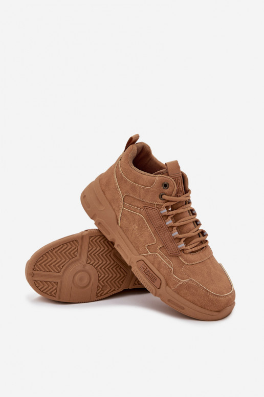 Tenisky model obuvi pánske Big Star SS174281 HI-POLY SYSTEM Hnedá farba