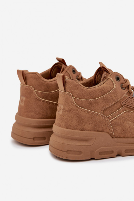 Tenisky model obuvi pánske Big Star SS174281 HI-POLY SYSTEM Hnedá farba