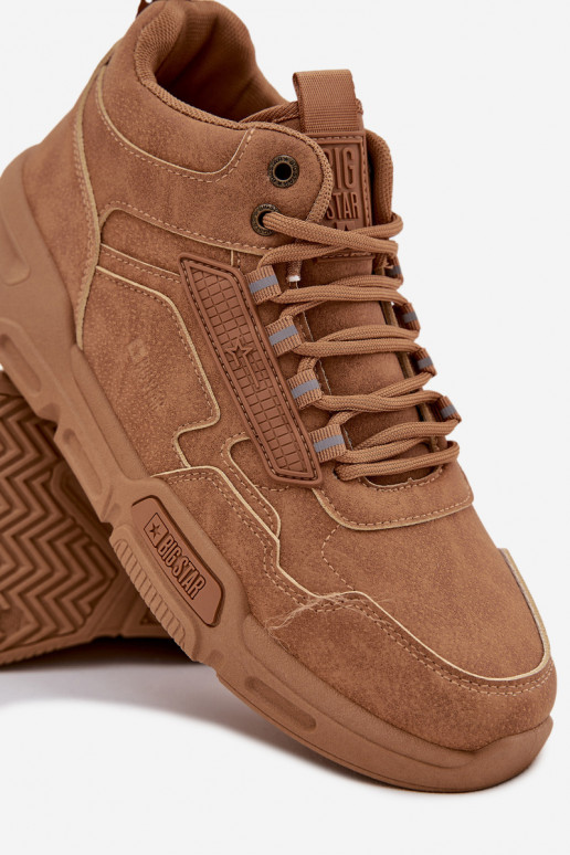 Tenisky model obuvi pánske Big Star SS174281 HI-POLY SYSTEM Hnedá farba