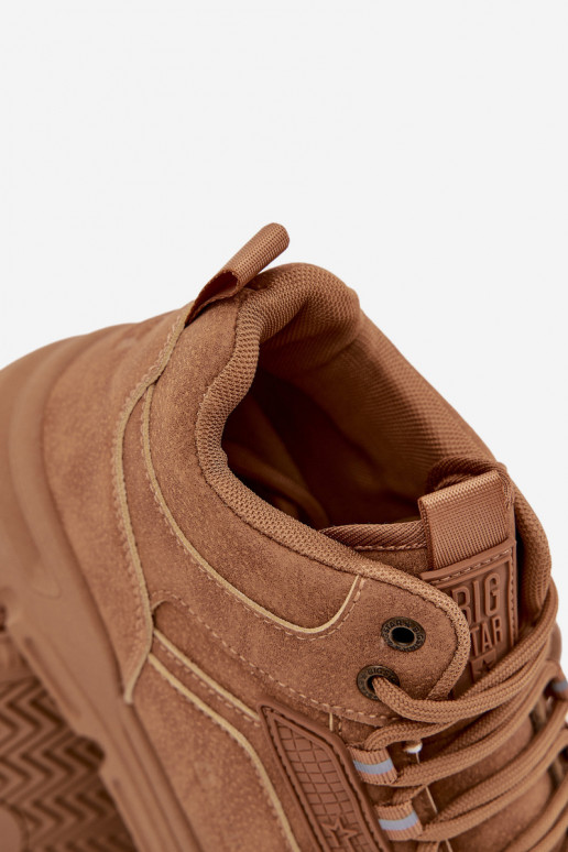 Tenisky model obuvi pánske Big Star SS174281 HI-POLY SYSTEM Hnedá farba